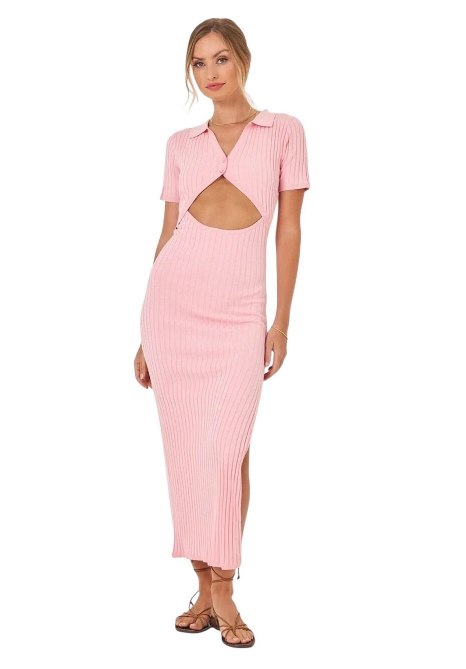 NWT! L*Space Lena Cutout Collared Bodycon Maxi Dress - Size Medium (MSRP $165)